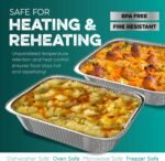 Aluminum Pans With Lids 9x13 [10 Sets] Aluminum Foil Pans Trays With Lids - Half Size Tin Foil Disposable Pans For Baking, Roasting, Cake Serving Dishes, Catering Supplies, Steam Table Chafing - Image 6