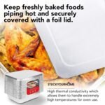 Foil Pans with Lids - 9x13 Aluminum Pans with Covers - 25 Foil Pans and 25 Foil Lids - Disposable Food Containers Great for Baking, Cooking, Heating, Storing, Prepping Food Silver - Image 7