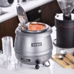 SYBO SB-6000-2G Commercial Grade Soup Kettle with Hinged Lid and Detachable Stainless Steel Insert Pot for Restaurant and Big Family, 10.5 Quarts, Silver - Image 4