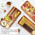Manspdier 3 Tier Cupcake Stand & Towers Serving Tray for Party, Acacia Wooden Dessert Table Display Set, Decorative Tiered Decor Small Chees Charcuterie Boards Rustic Wood Platters Trays, (A010) - Image 5