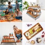 Manspdier 3 Tier Cupcake Stand & Towers Serving Tray for Party, Acacia Wooden Dessert Table Display Set, Decorative Tiered Decor Small Chees Charcuterie Boards Rustic Wood Platters Trays, (A010) - Image 4