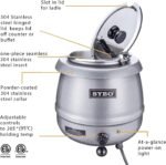 SYBO SB-6000-2G Commercial Grade Soup Kettle with Hinged Lid and Detachable Stainless Steel Insert Pot for Restaurant and Big Family, 10.5 Quarts, Silver - Image 3