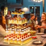YestBuy 4 Tier Cupcake Stand Acrylic Tower Display with LED Light Premium Holder Dessert Tree Tower for Birthday Cady Bar Décor Weddings, Parties Events (Yellow Light) - Image 8