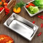 10 Pack Hotel Pans Stainless Steel Steam Table Pan 1/3 Size, 0.8 mm Thick Anti Jam Warming Pans for Food Warmer Restaurant Catering Supplies, 12.8 x 6.9 Inch(4 Inch Deep,Standard) - Image 6